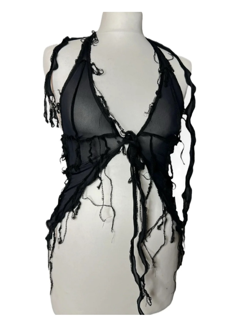 Bethany black mesh tank from Made by Mata - brand new size M/L (adjustable)